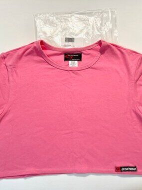 Go Softwear Size L Pacific Half Tee /Crop Top - Pink (GS-3482521-PNK-M)